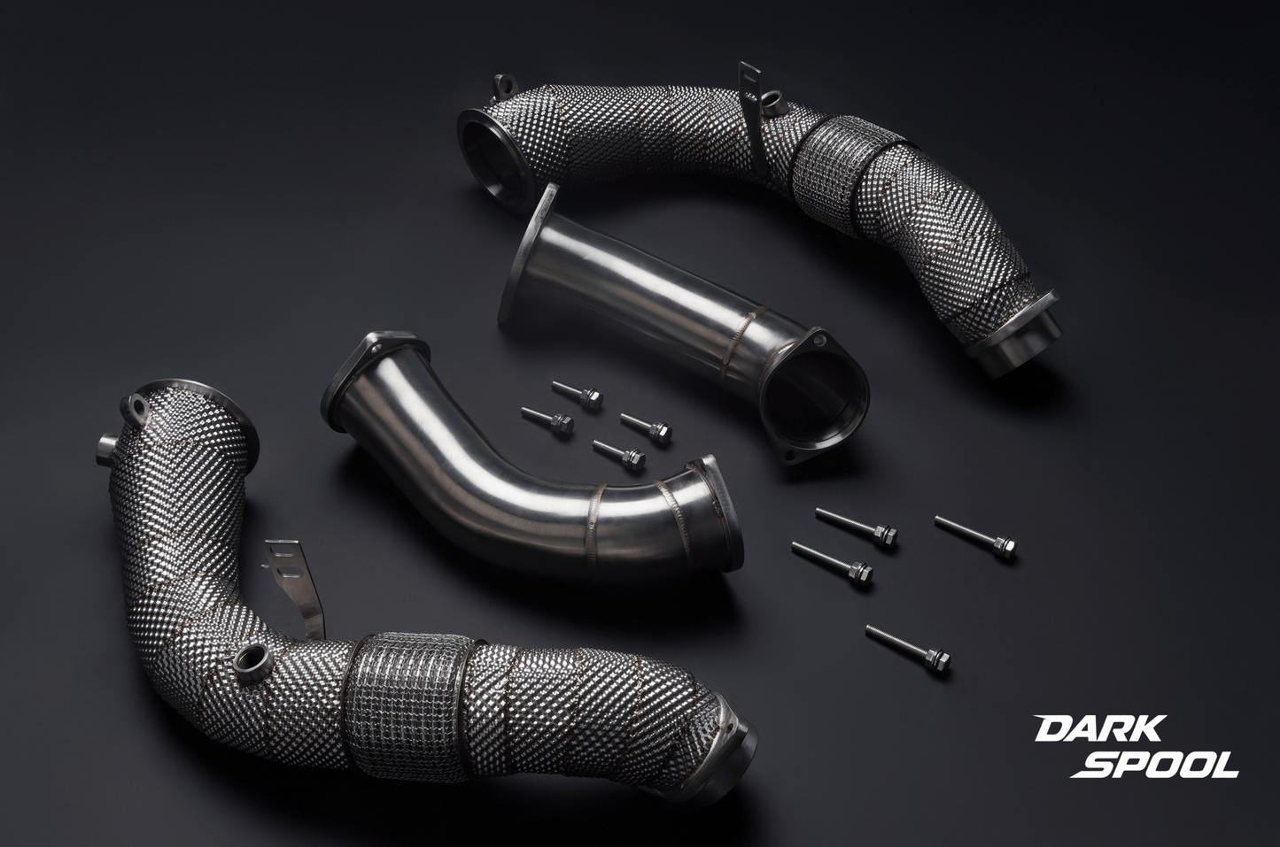Downpipe BMW X5m X6m LCI 2023+ with heat shield