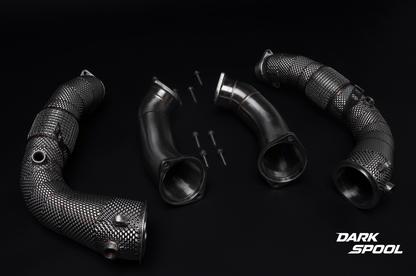 Downpipe BMW X5m X6m LCI 2023+ with heat shield